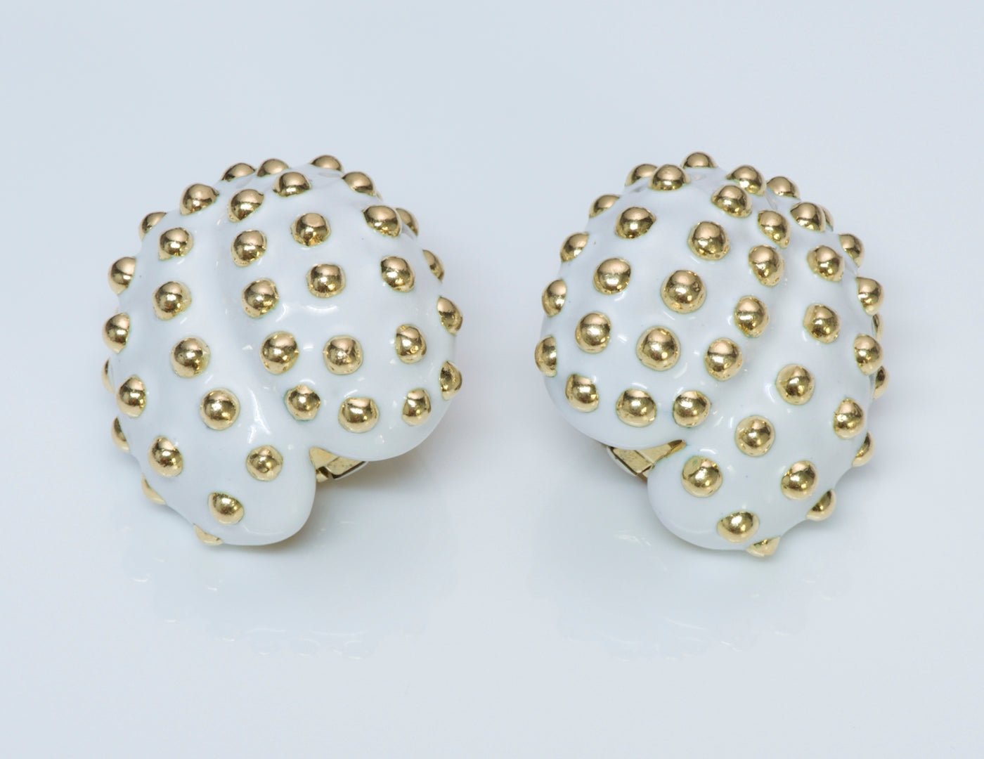 David Webb Gold Enamel Earrings - DSF Antique Jewelry
