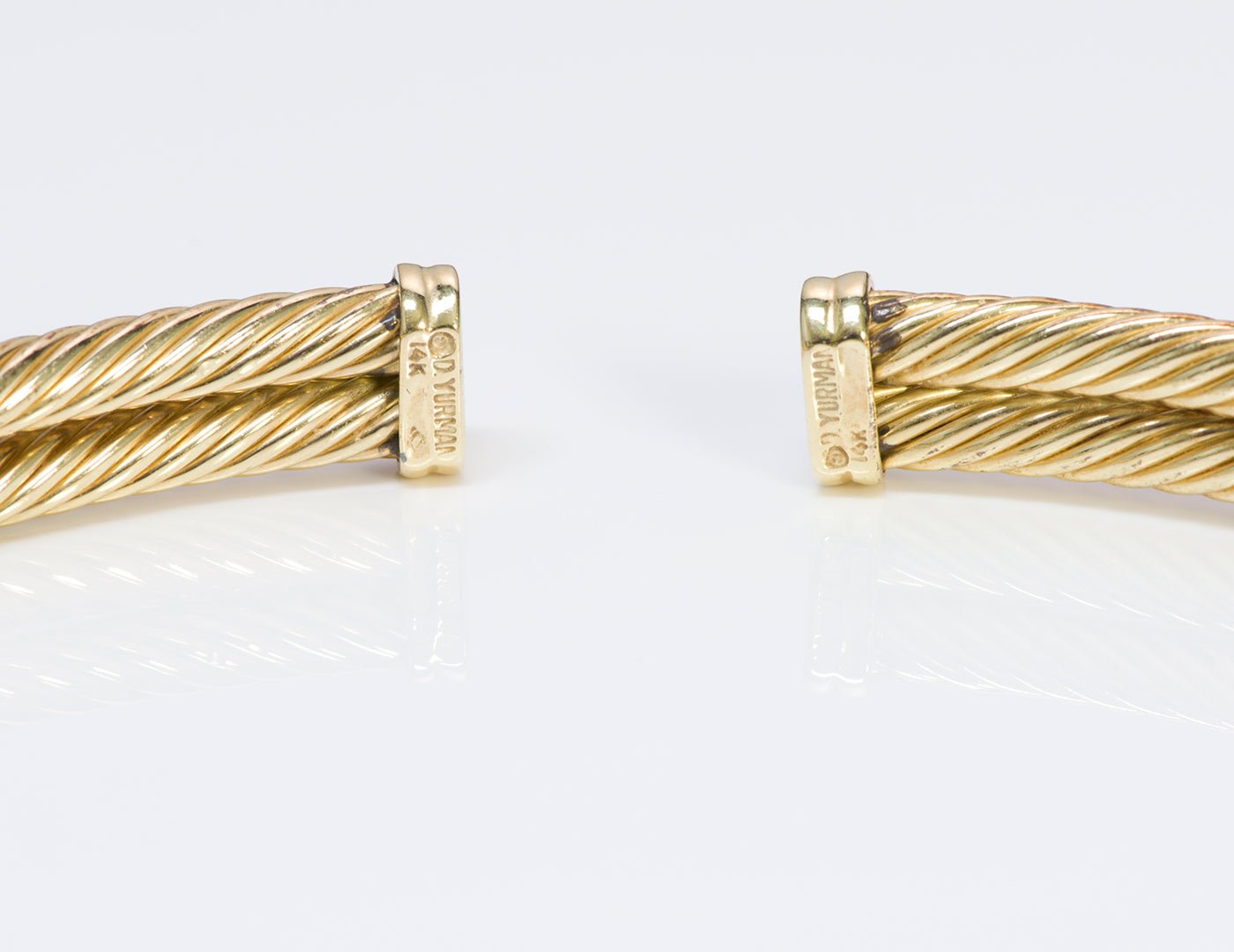 David Yurman 14K Gold Diamond Cable X Choker Necklace - DSF Antique Jewelry