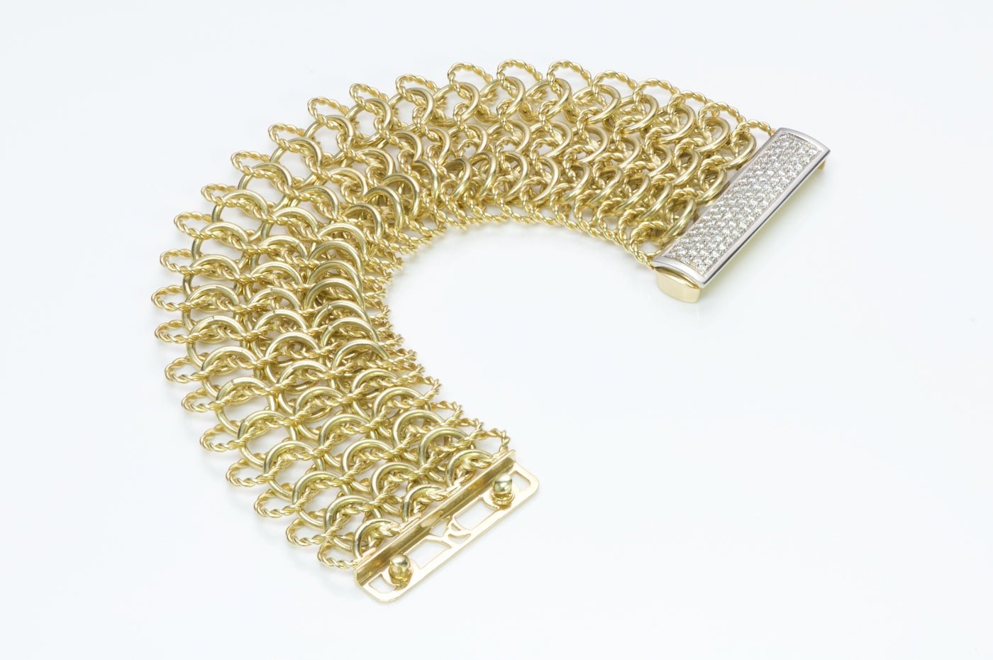 David Yurman Gold Diamond Bracelet - DSF Antique Jewelry
