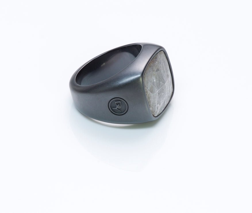 David Yurman Meteorite Black Titanium Men's Ring - DSF Antique Jewelry