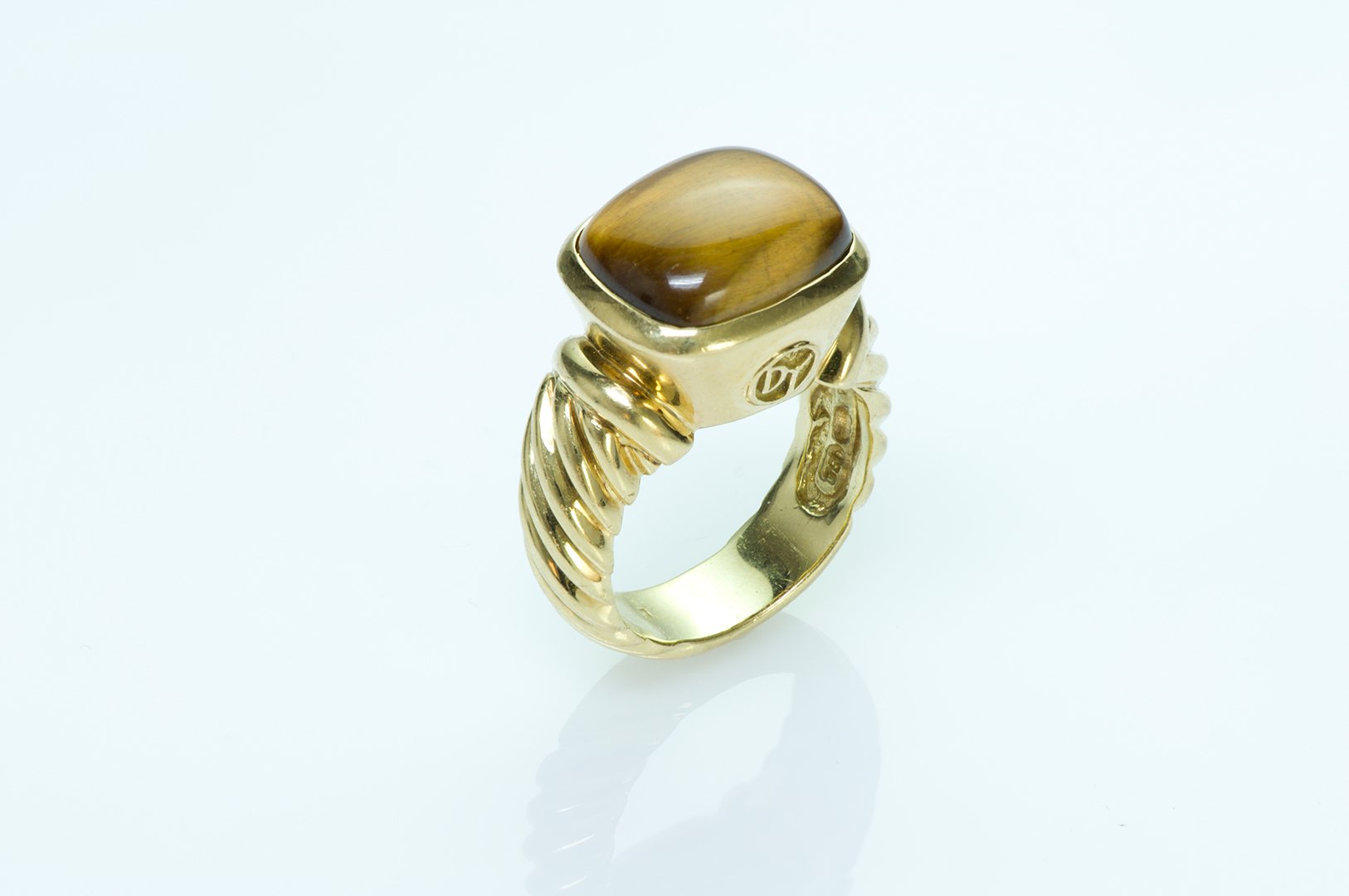 David Yurman Noblesse 18K Gold & Tiger's Eye Ring