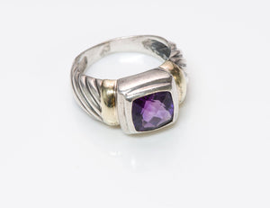 David Yurman Noblesse Amethyst 14K Gold Ring