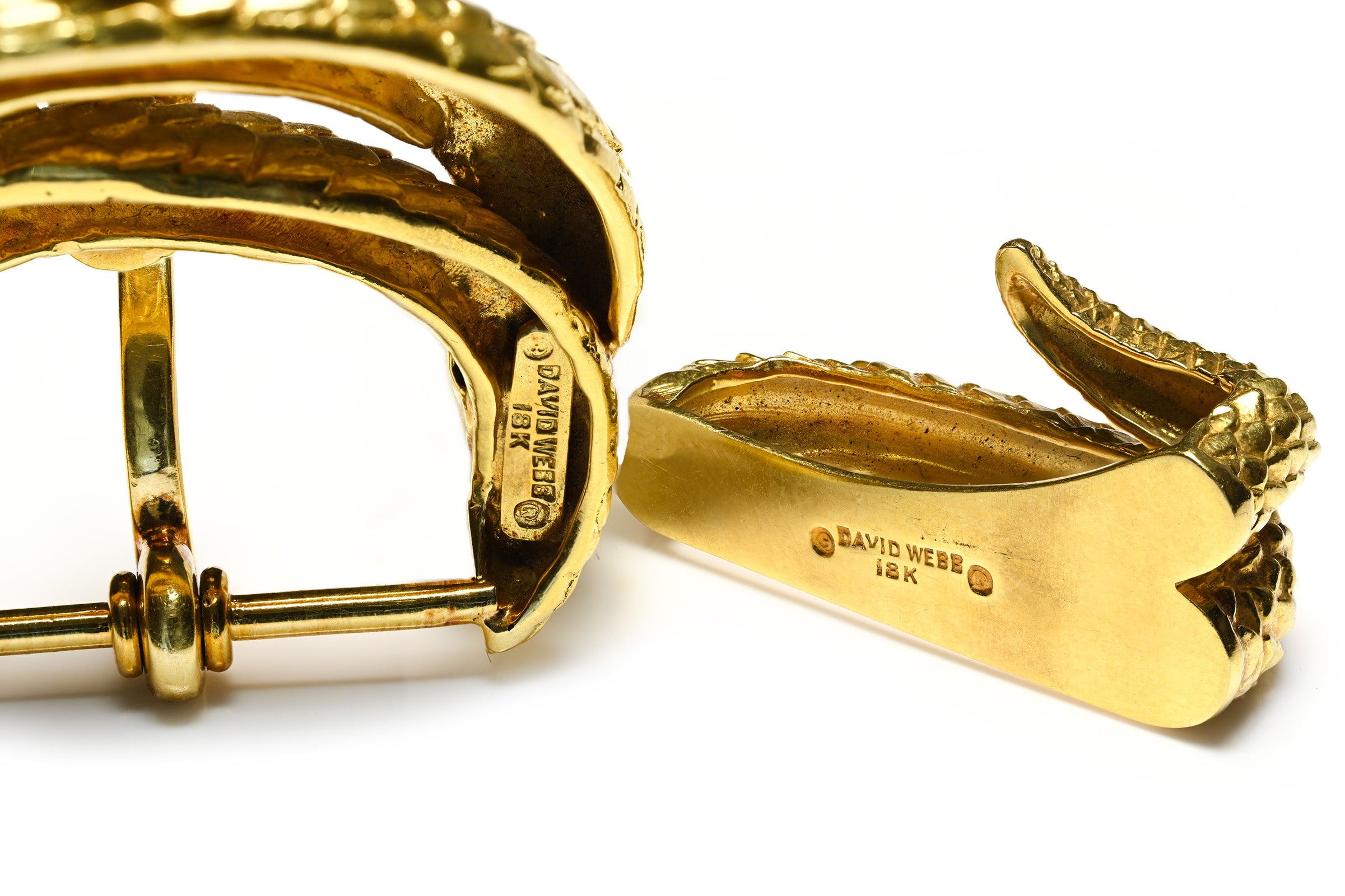 Textured Gold by David Webb Serpent Buckle – Unisex