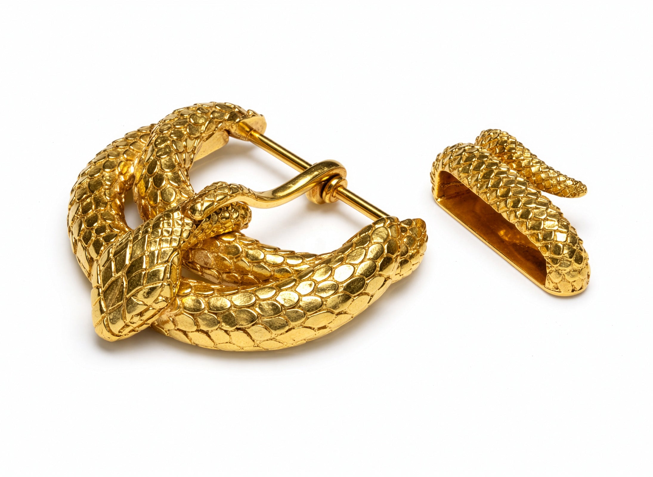 David Webb Serpent Belt Buckle in Solid 18K Gold
