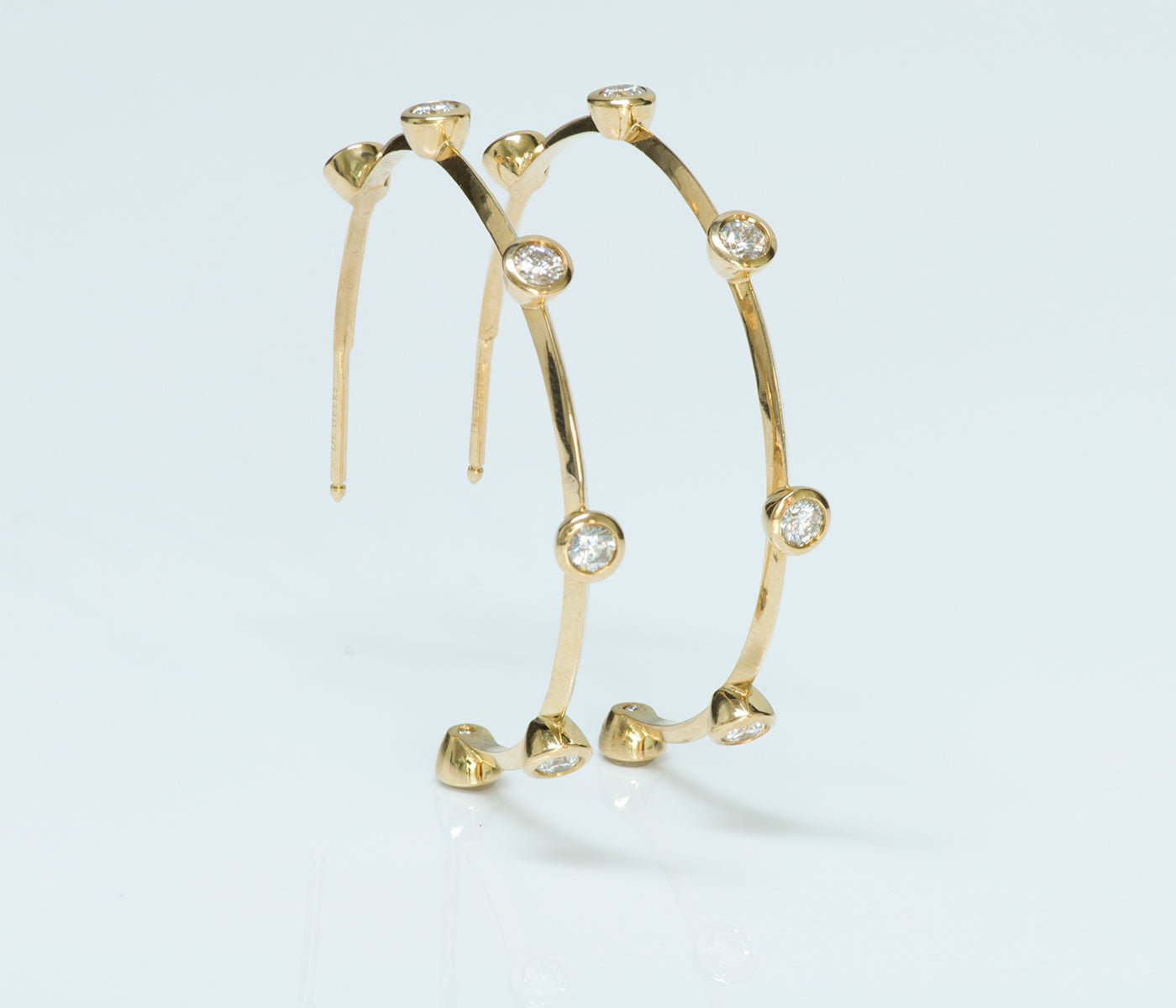 De Beers 18K Gold Diamond Earrings
