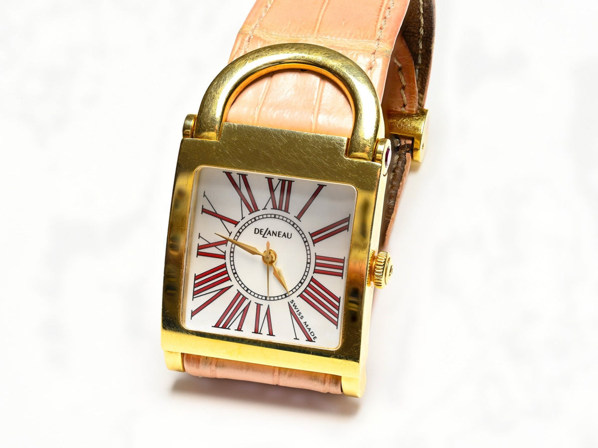 Delaneau 18K Yellow Gold Ladies Watch