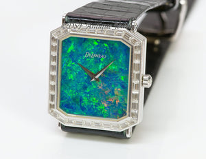 DeLaneau Black Opal 18K Gold Diamond Watch