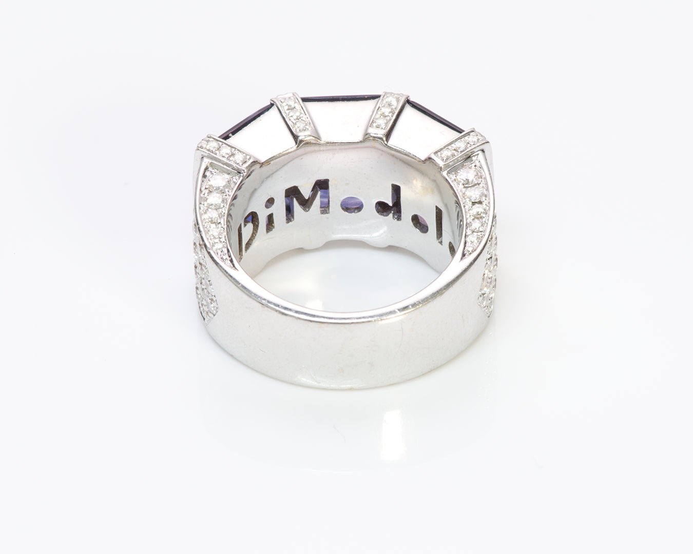 Di Modolo 18K Gold Iolite Diamond Ring - DSF Antique Jewelry