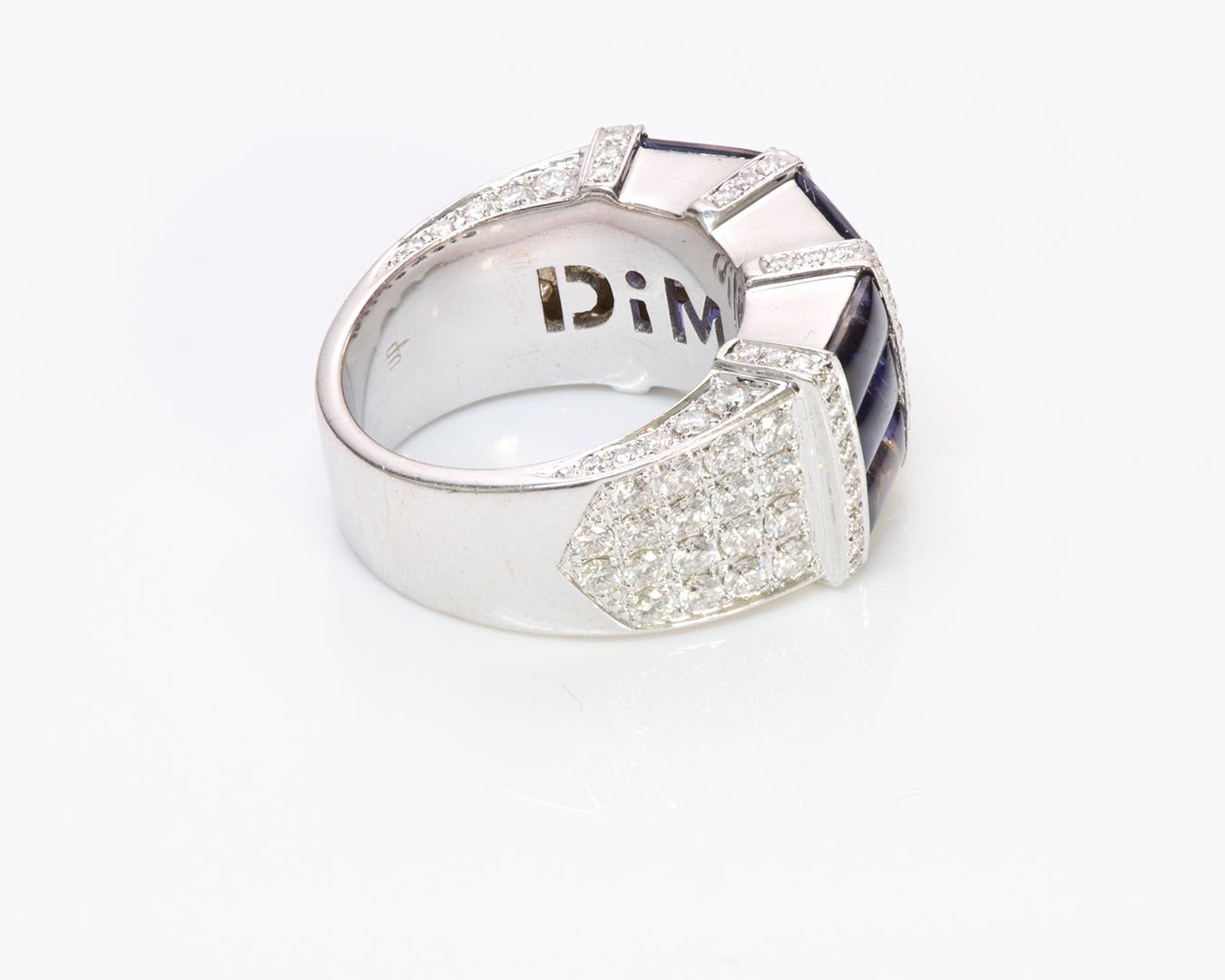 Di Modolo 18K Gold Iolite Diamond Ring - DSF Antique Jewelry