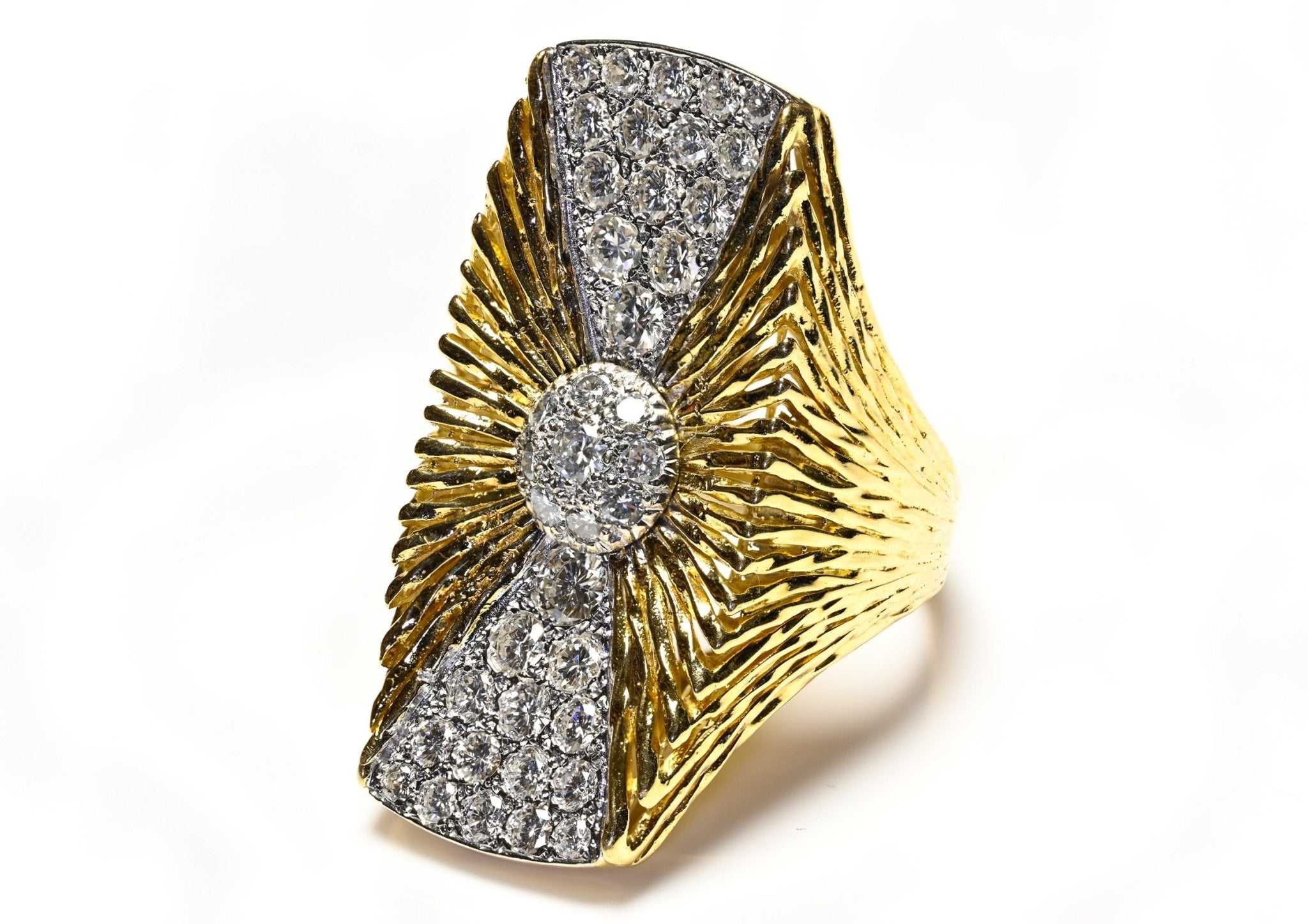 Diamond 18K Gold Cocktail Ring - DSF Antique Jewelry
