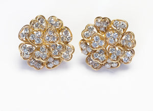 Diamond 18K Yellow Gold Heart Earrings