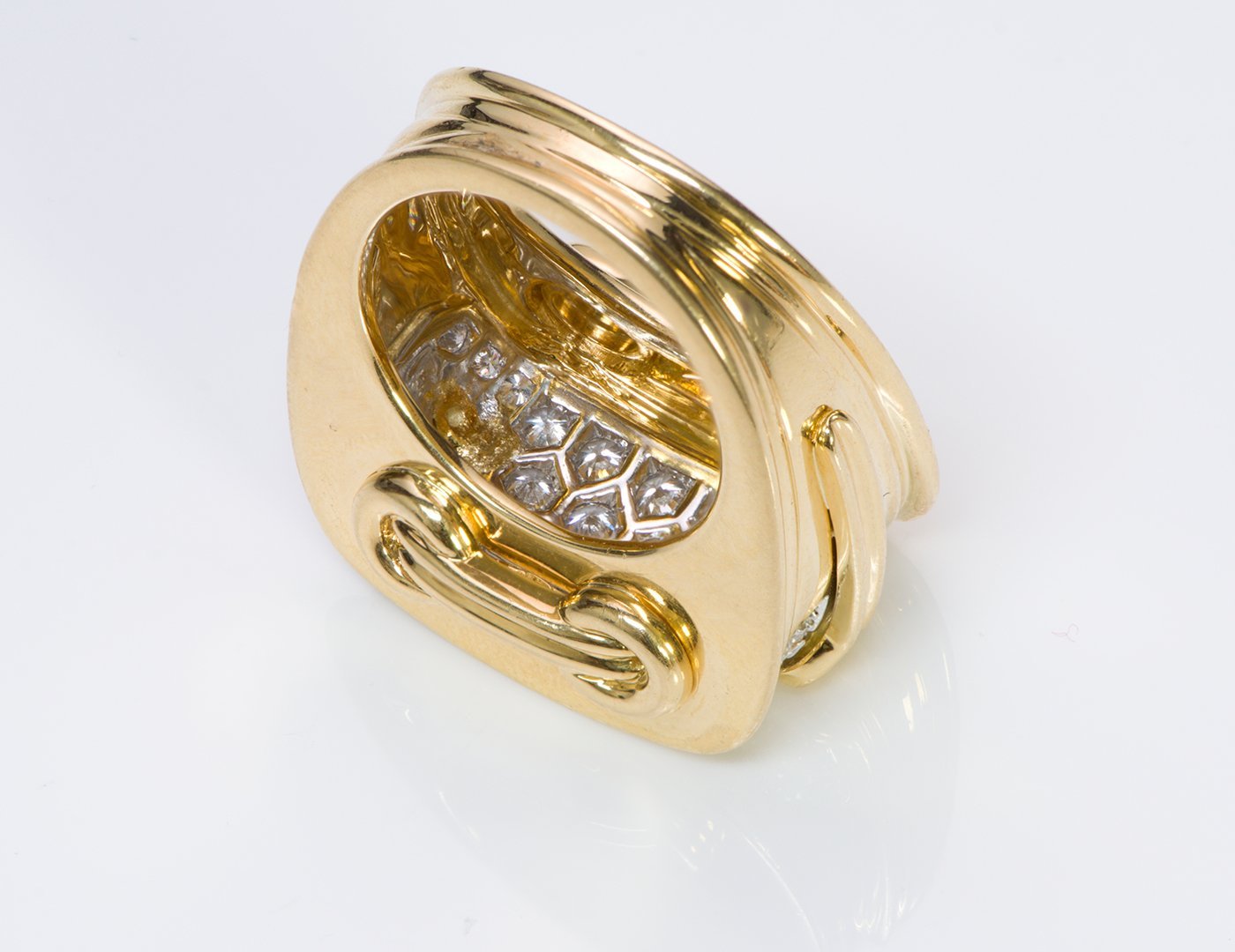 Diamond 18K Yellow Gold & Platinum Ring - DSF Antique Jewelry
