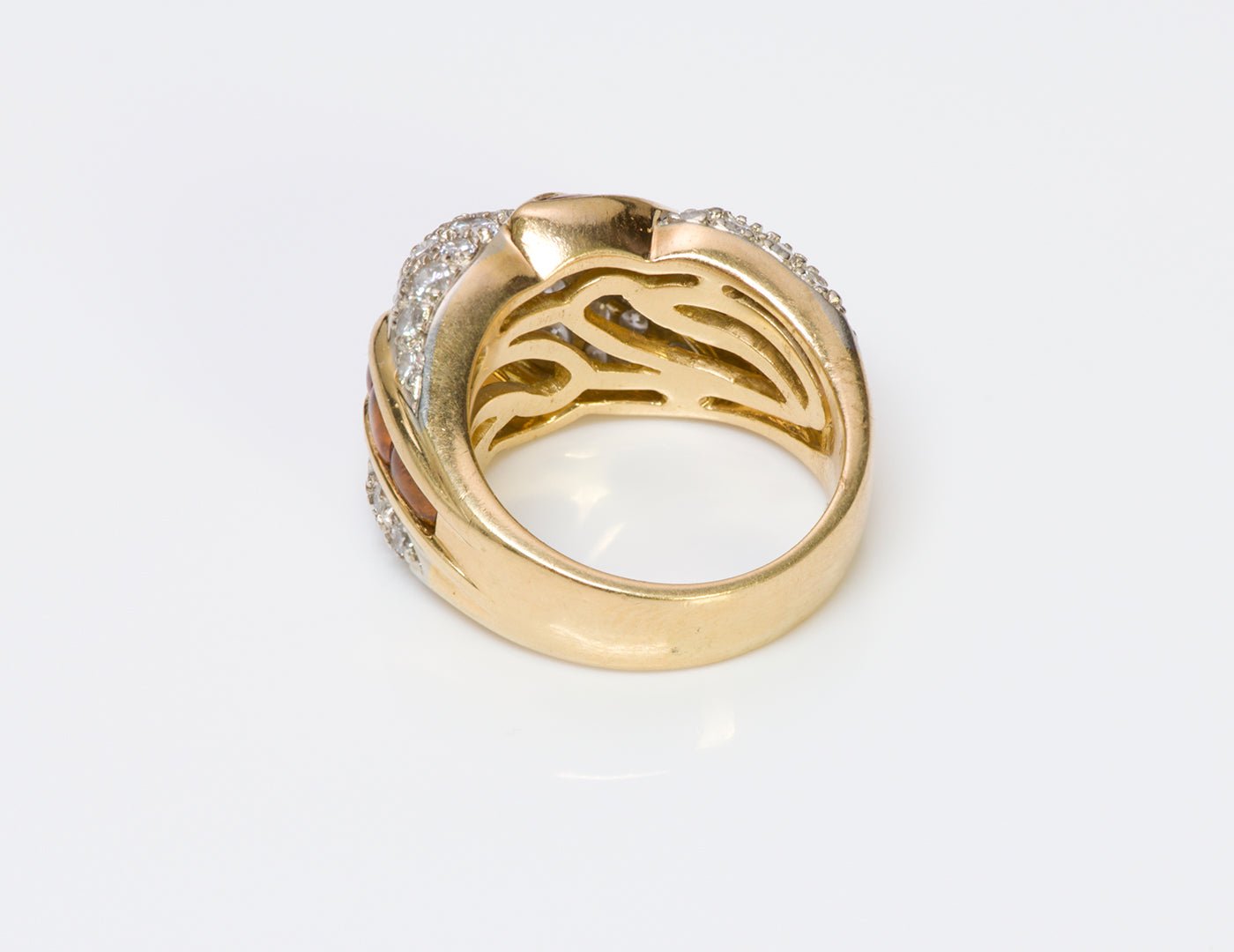 Diamond Citrine 18K Gold Ring - DSF Antique Jewelry