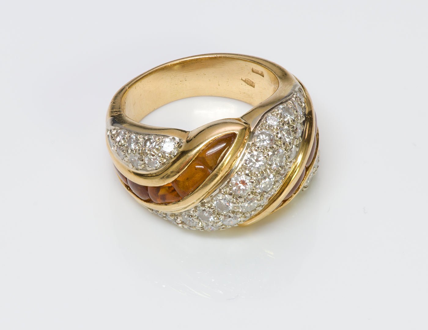 Diamond Citrine 18K Gold Ring