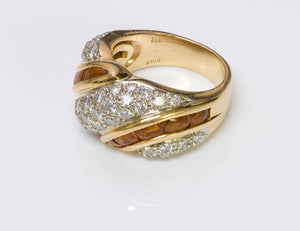 Diamond Citrine 18K Yellow Gold Ring