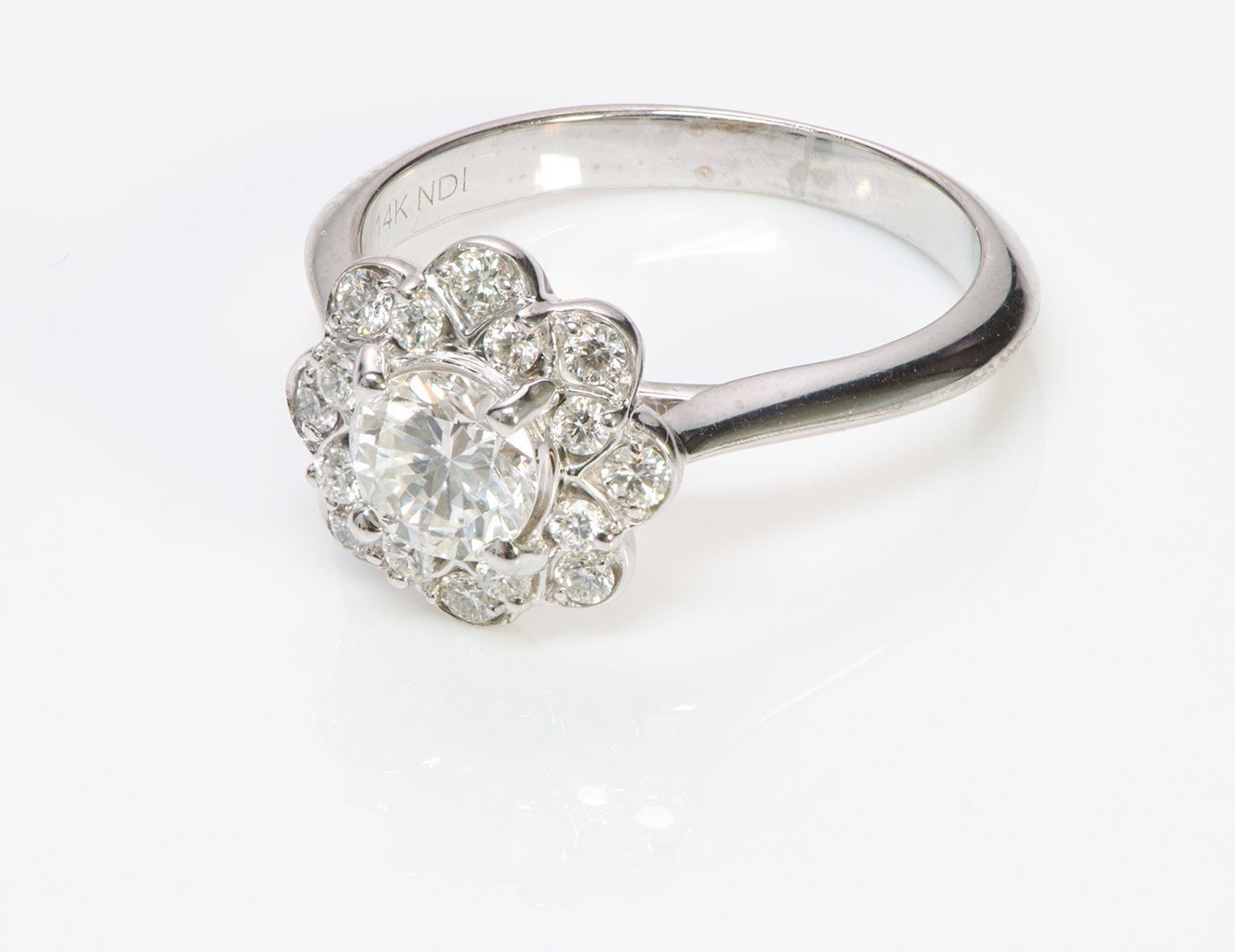 Diamond Engagement Gold Ring NDI - DSF Antique Jewelry