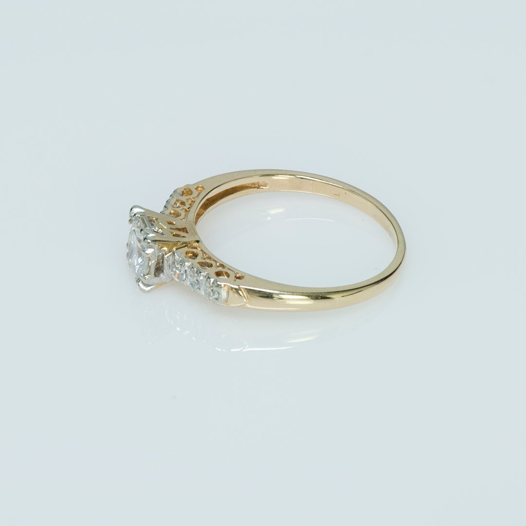 Diamond Engagement Ring Set - DSF Antique Jewelry