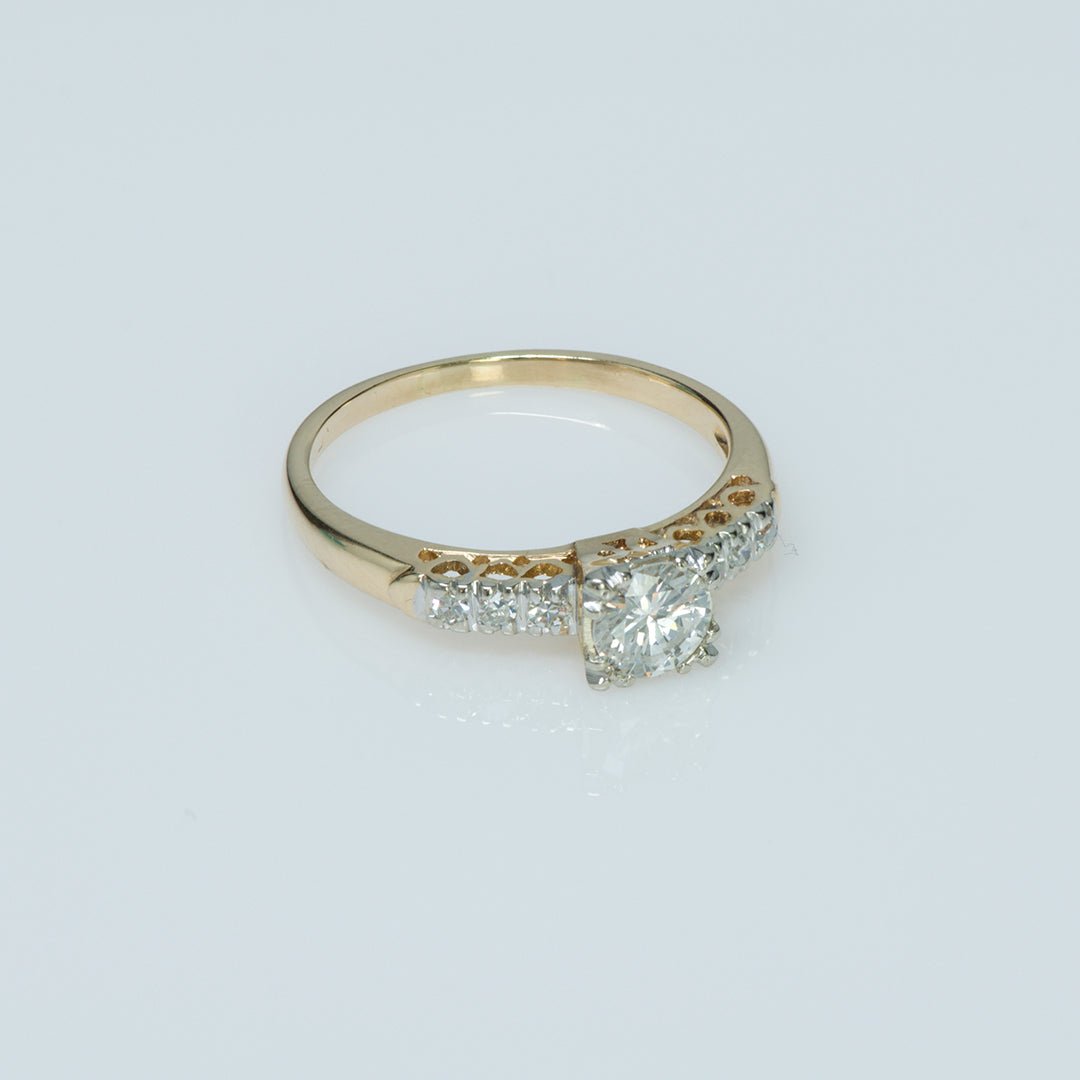 Diamond Engagement Ring Set - DSF Antique Jewelry