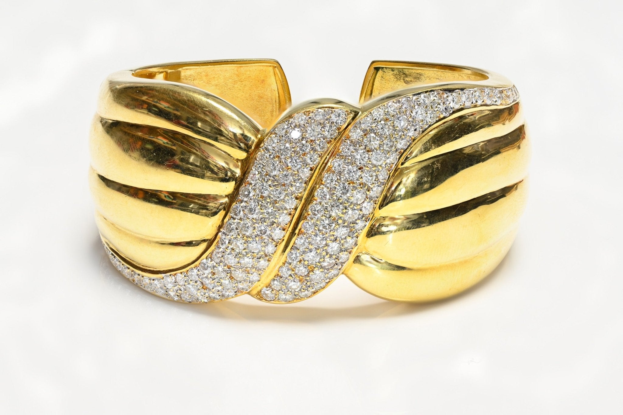 Diamond Gold Cuff Bracelet