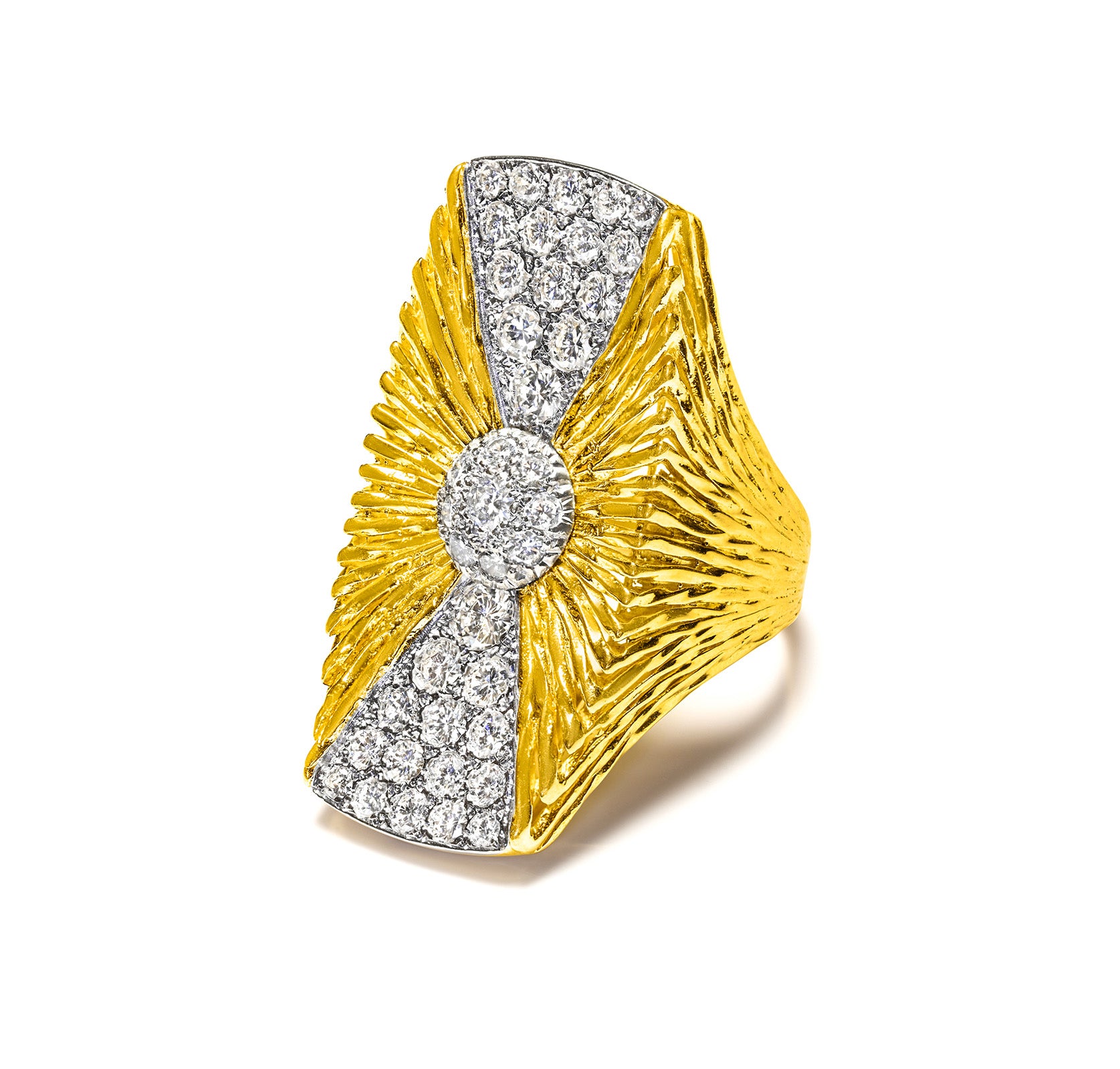 18K Gold Diamond Cocktail Ring Kutchinsky
