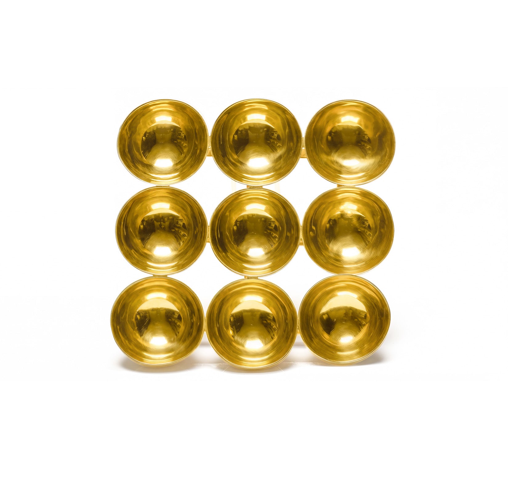 Cartier Dinh Van 18K Gold Domed Disc Clip Brooch