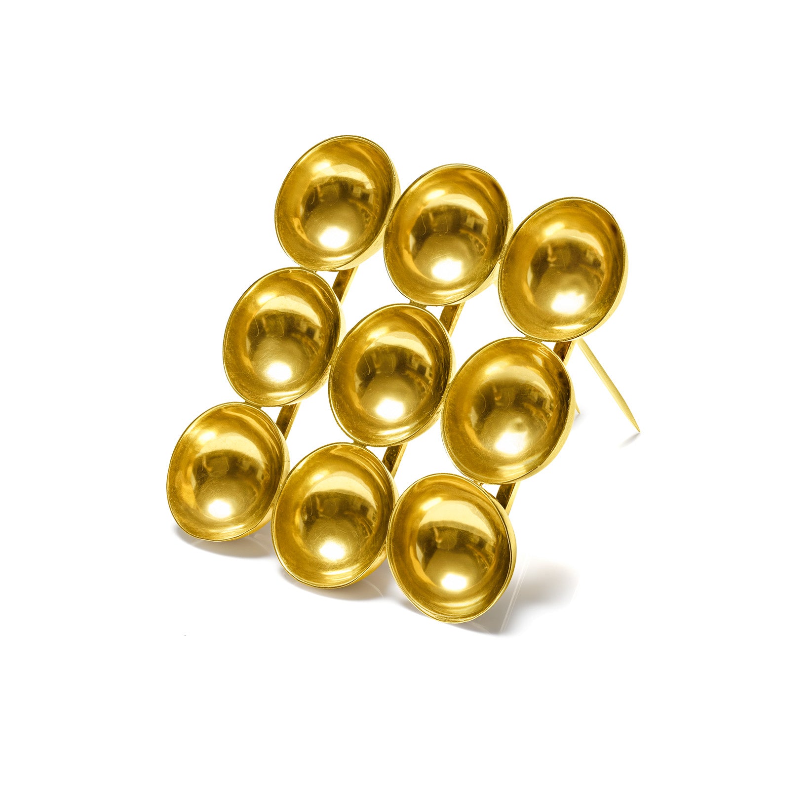 Cartier by Dinh Van 18K Gold Nine-Disc Sculptural Clip Brooch