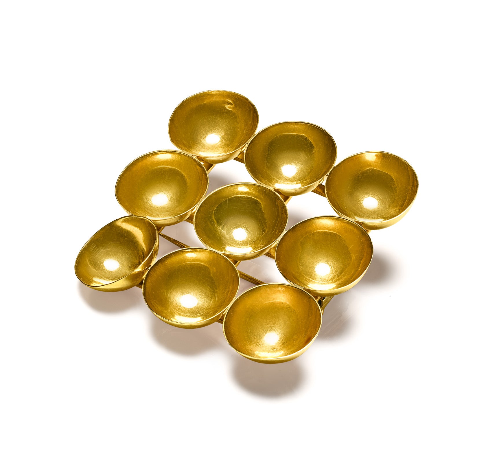 Cartier Dinh Van 18K Gold Domed Disc Brooch