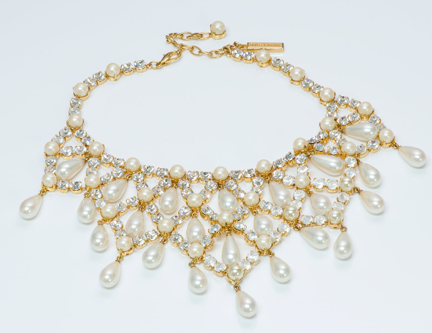 Dolce & Gabbana Crystal Pearl Necklace - DSF Antique Jewelry