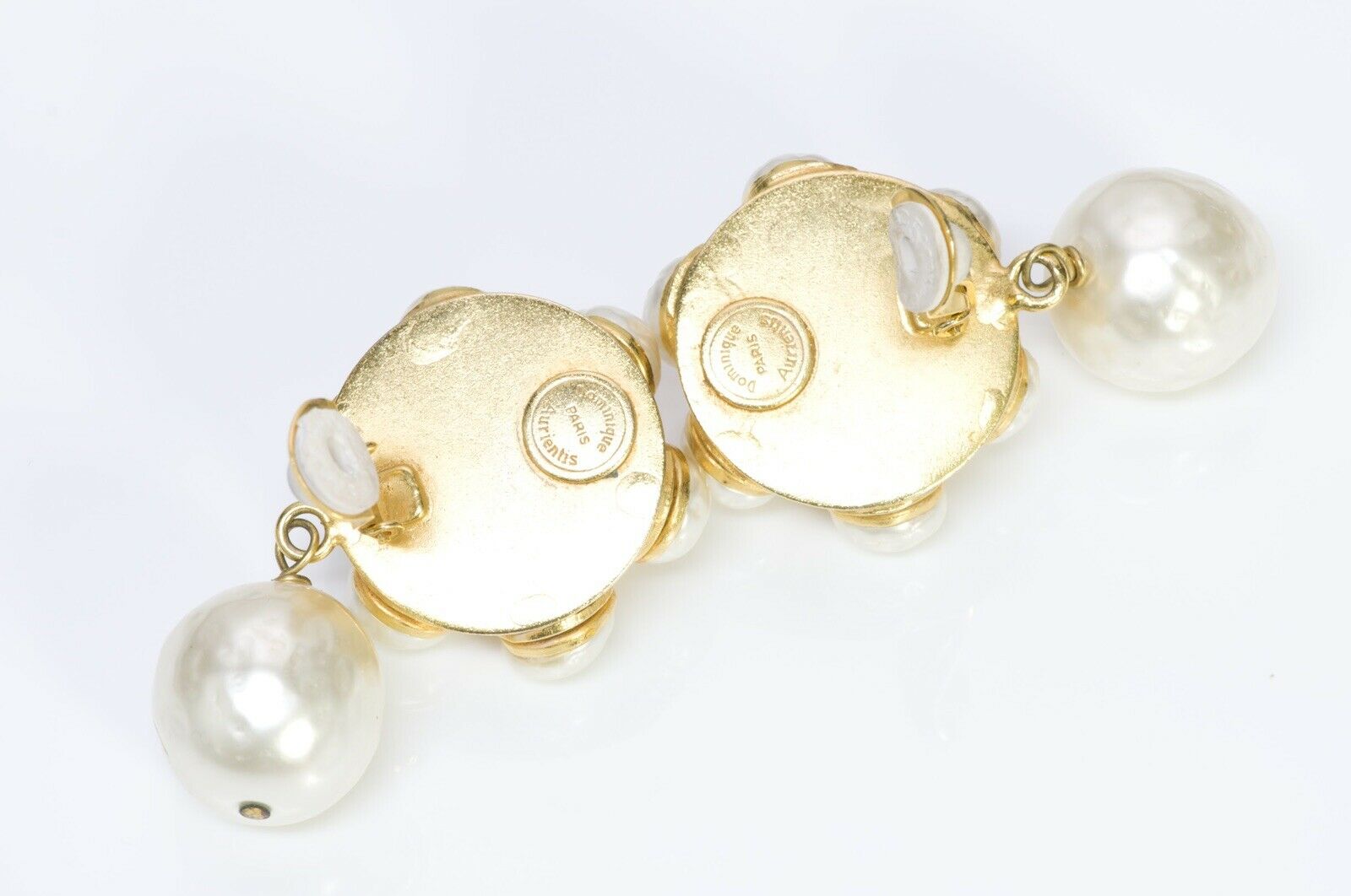 Dominique Aurientis Paris 1980’s Byzantine Style Pearl Earrings