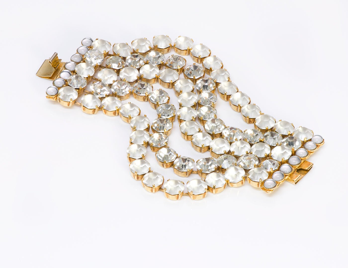 Dominique Aurientis Paris 1980’s Crystal Chain Bracelet - DSF Antique Jewelry