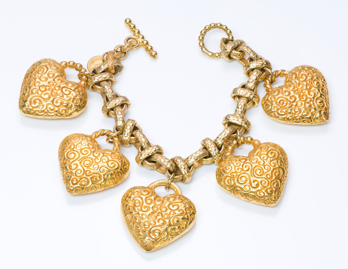 Dominique Aurientis Paris Heart Charm Bracelet