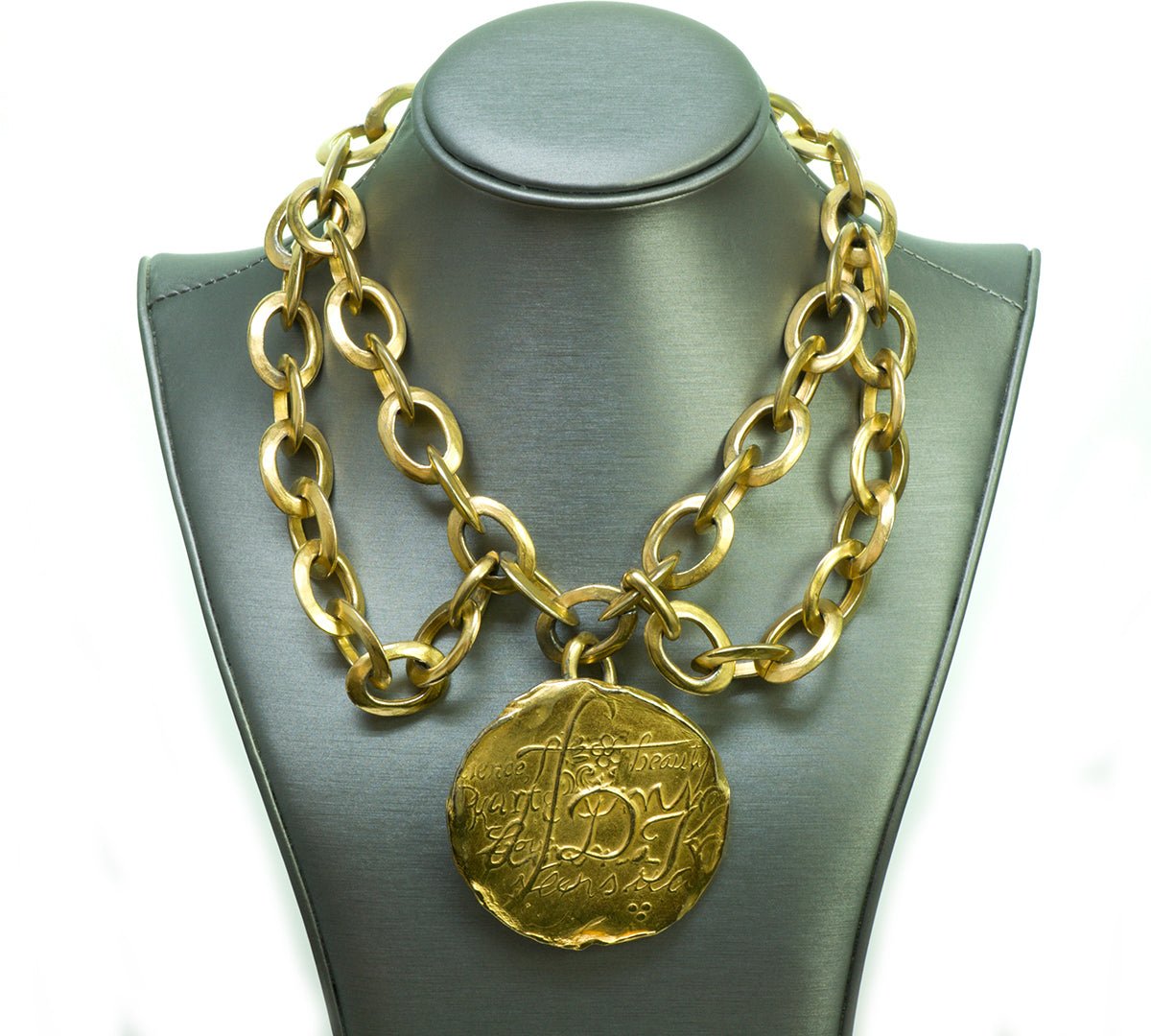 Donna Karan Chain Medallion Necklace