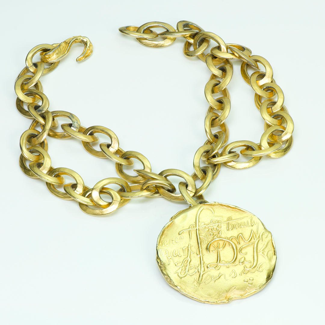 Donna Karan Chain Medallion Necklace