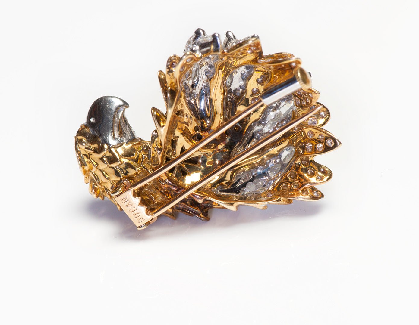 Eagle Fancy Diamond Gold Brooch Brooch by Duran