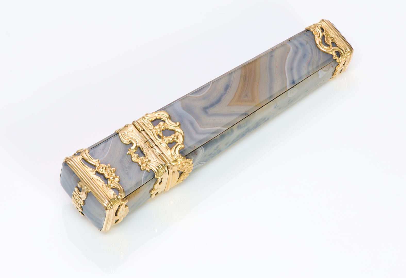 Early 18th Century Gold Agate Paste Etui