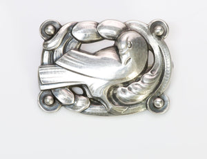 Early Georg Jensen Dove Silver Brooch Pin 209