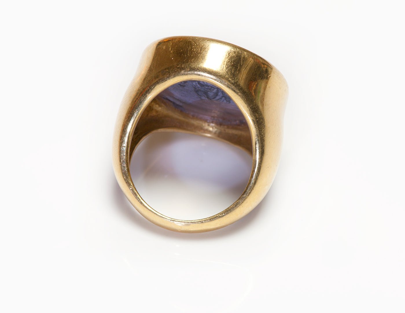 Early Glass Intaglio 18K Gold Men's Ring