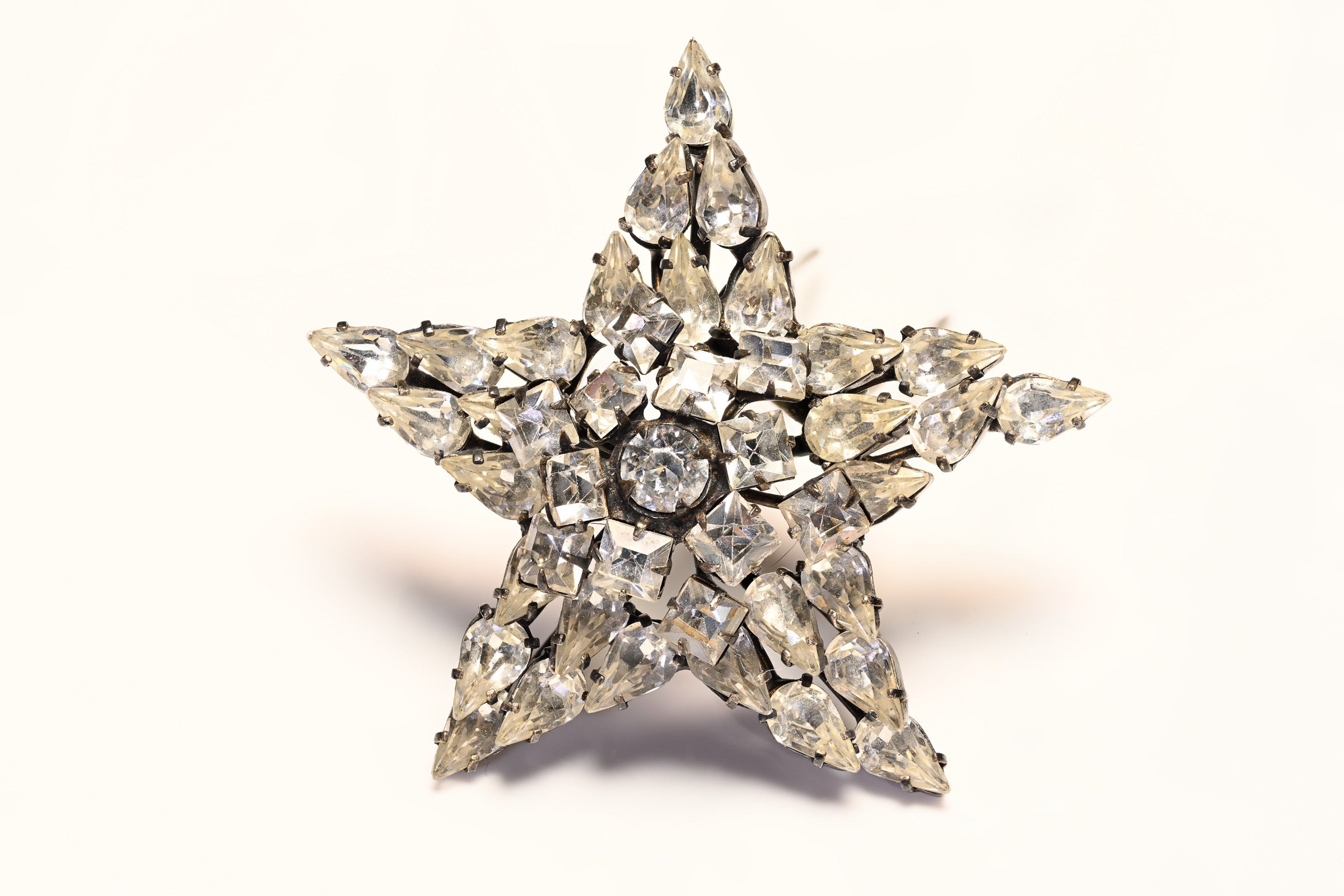 Vintage 1950's Roger Jean-Pierre Crystal Star Brooch