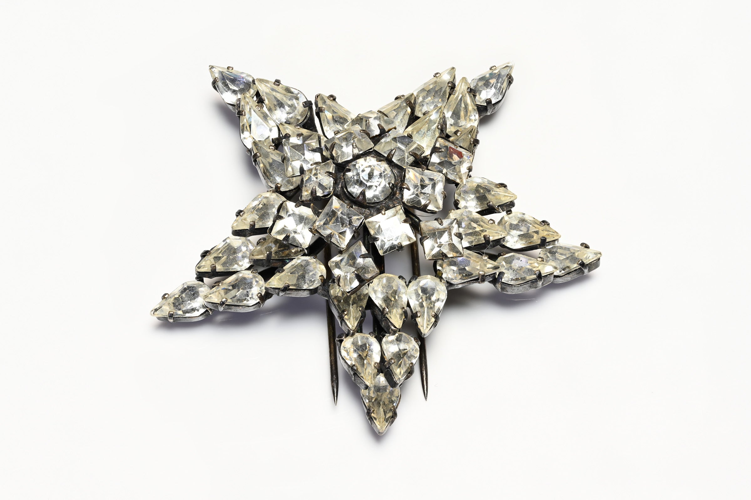 Vintage 1950's Roger Jean-Pierre Paris Crystal Star Brooch