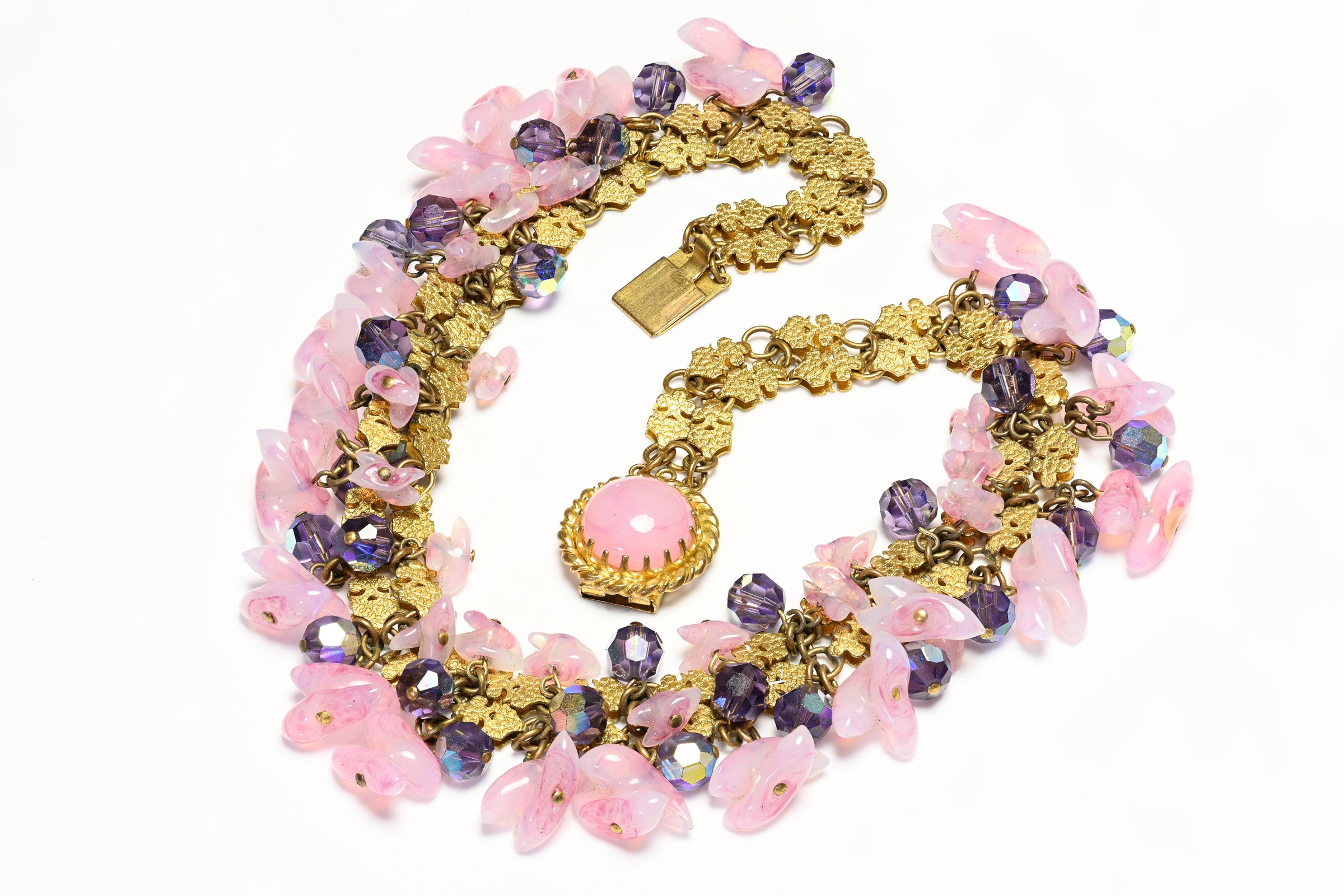 Vintage 1960's Francoise Montague Paris Pink Necklace