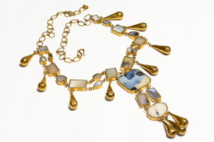 Pippa Small Afghan Collection 18K Vermeil Agate Tassel Necklace