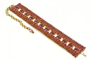 Alan Anderson Wide Pink Crystal Choker Necklace