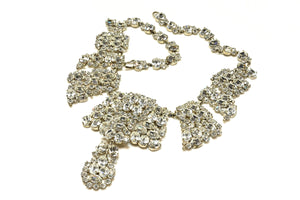Vintage 1950's French Crystal Geometric Collar Necklace
