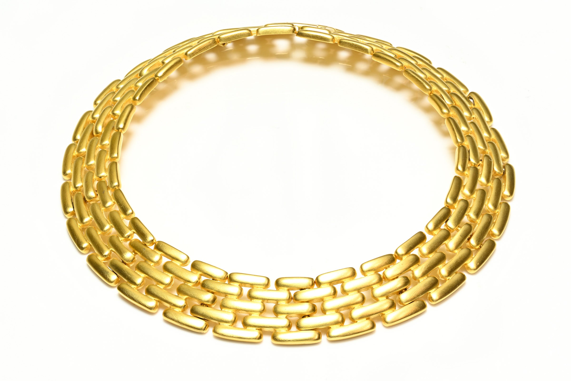 Vintage Givenchy Paris Gold Plated Chain Collar Necklace