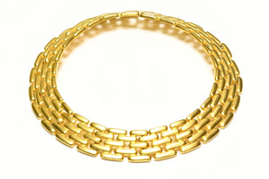 Vintage Givenchy Paris Gold Plated Chain Collar Necklace