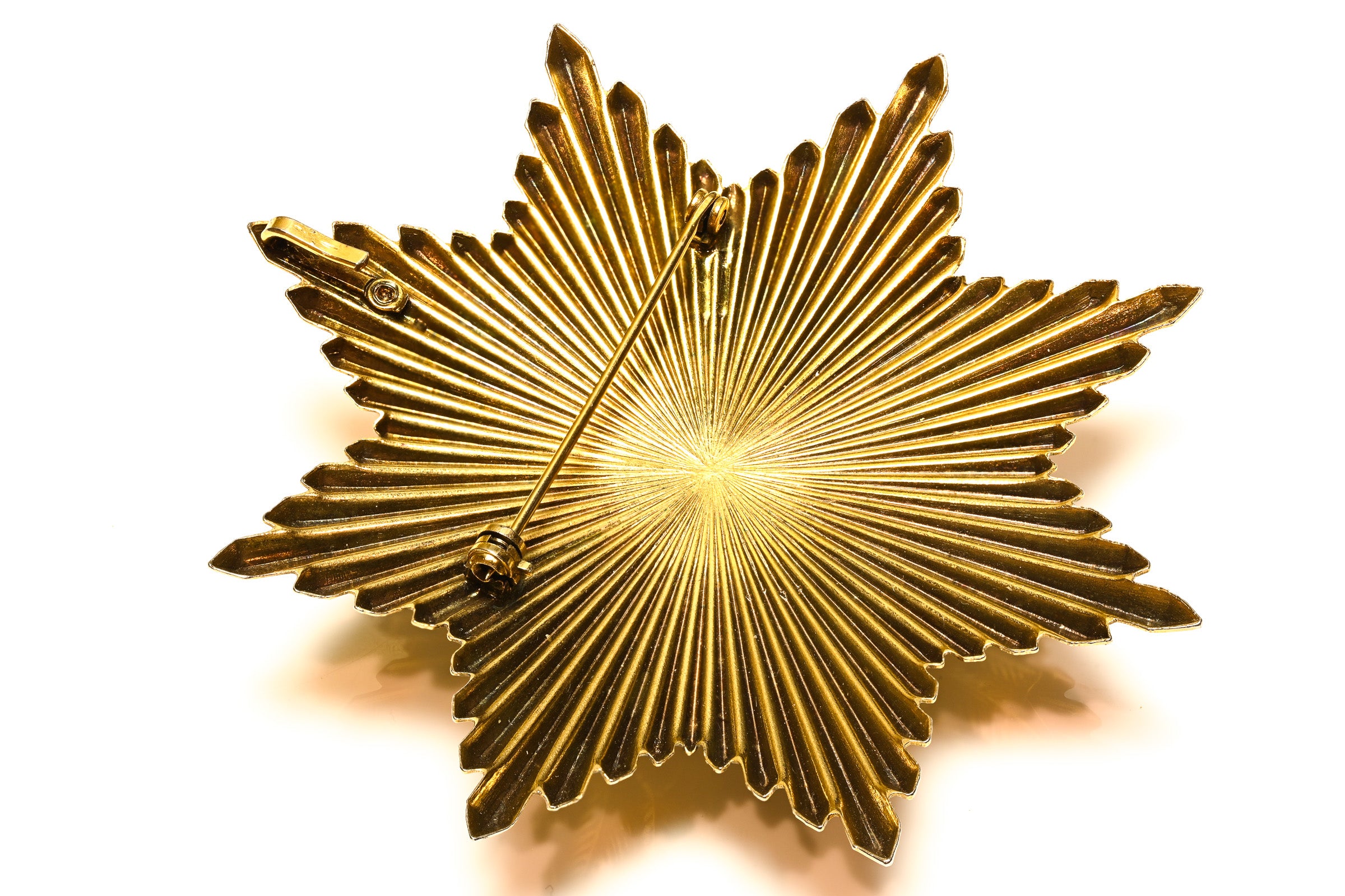 Vintage 1960's Purple Crystal Starburst Pendant Brooch 2