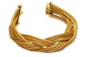 Vintage Premier Etage Paris Gold Plated Braided Choker Necklace