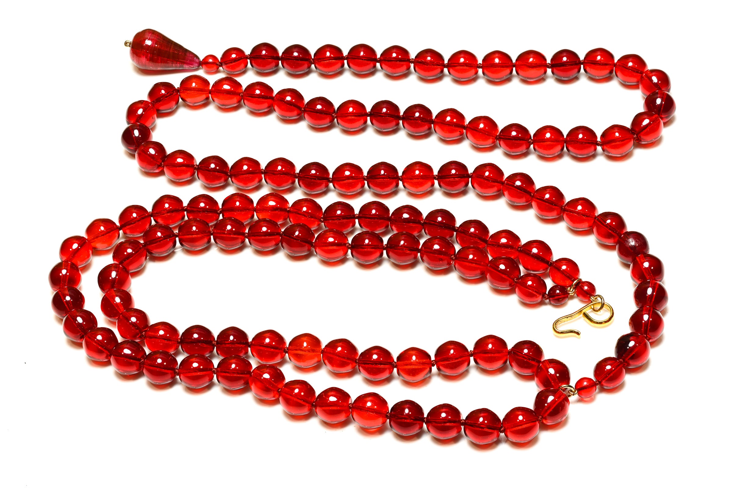 Vintage Chanel Paris Collection 29 Maison Gripoix Red Glass Beads Belt