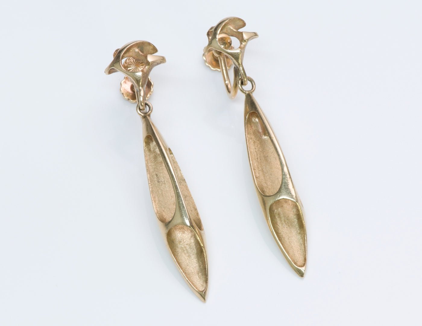 Ed Wiener Gold Earrings - DSF Antique Jewelry