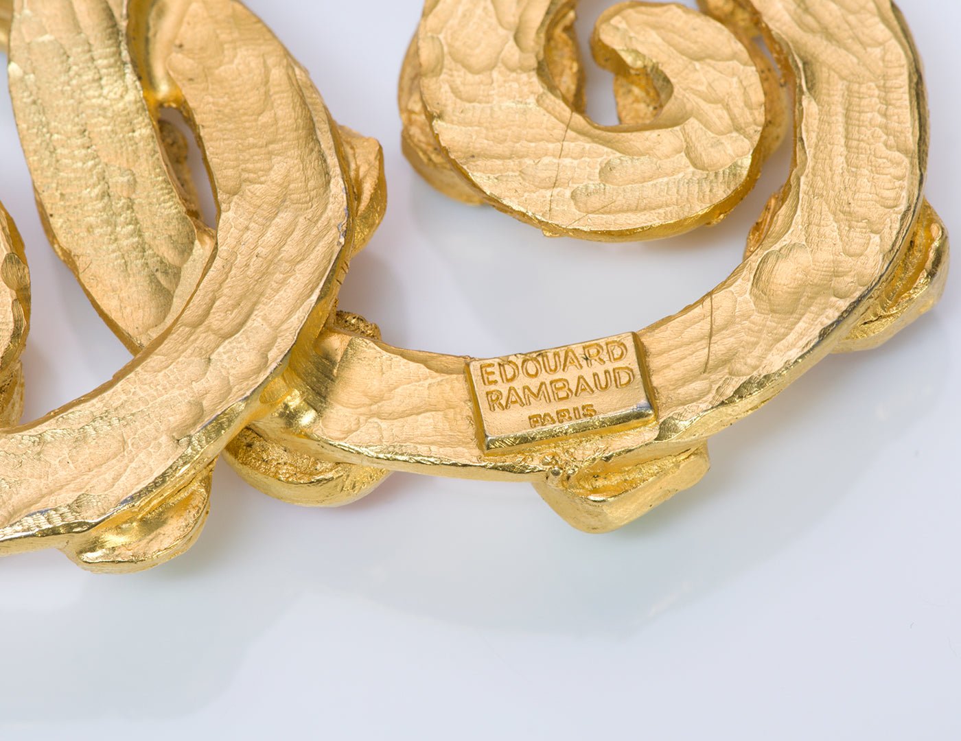 Edouard Rambaud Paris 1980’s Gold Tone Crystal Necklace